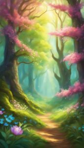 spring fantasy aesthetic illustration wallpaper 12