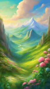 spring fantasy aesthetic illustration wallpaper 14