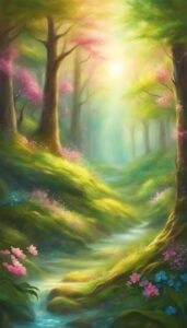 spring fantasy aesthetic illustration wallpaper 15