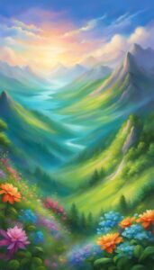 spring fantasy aesthetic illustration wallpaper 16