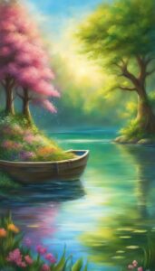 spring fantasy aesthetic illustration wallpaper 17