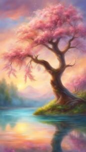 spring fantasy aesthetic illustration wallpaper 19