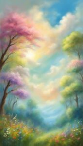 spring fantasy aesthetic illustration wallpaper 3