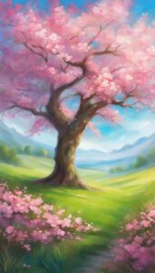 spring fantasy aesthetic illustration wallpaper 4