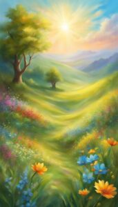 spring fantasy aesthetic illustration wallpaper 6