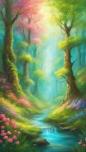 spring fantasy aesthetic illustration wallpaper 7