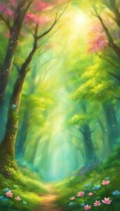 spring fantasy aesthetic illustration wallpaper 8