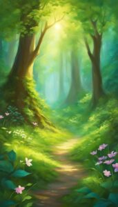 spring fantasy aesthetic illustration wallpaper 9