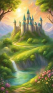 spring fantasy castle aesthetic wallpaper 1