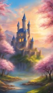 spring fantasy castle aesthetic wallpaper 4