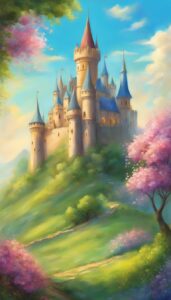 spring fantasy castle aesthetic wallpaper 6