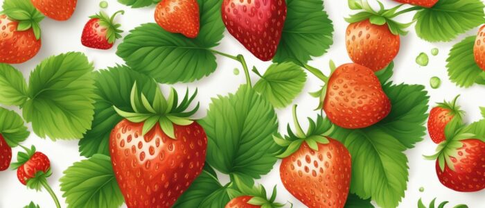 strawberry pattern white background aesthetic illustration 1