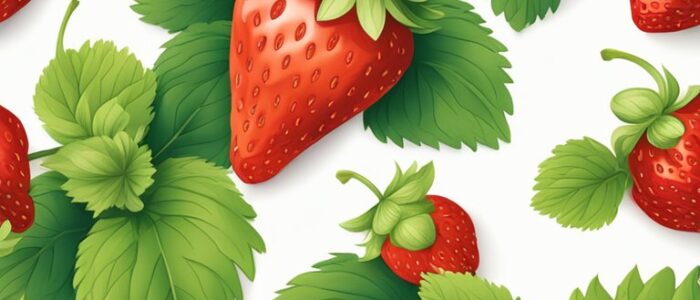 strawberry pattern white background aesthetic illustration 3