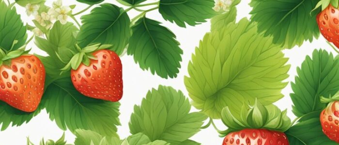 strawberry pattern white background aesthetic illustration 4