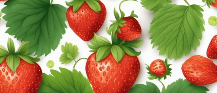 strawberry pattern white background aesthetic illustration 5