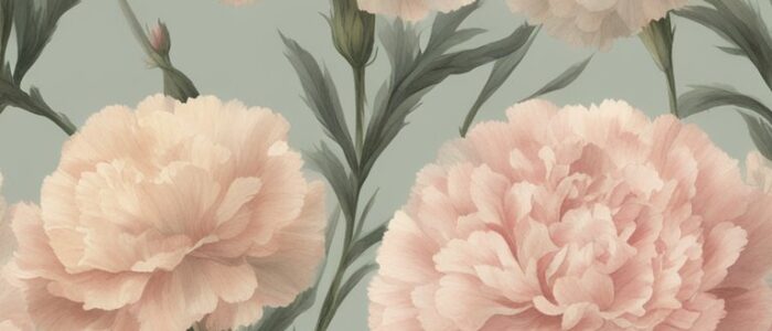 vintage carnation flowers aesthetic background illustration 3