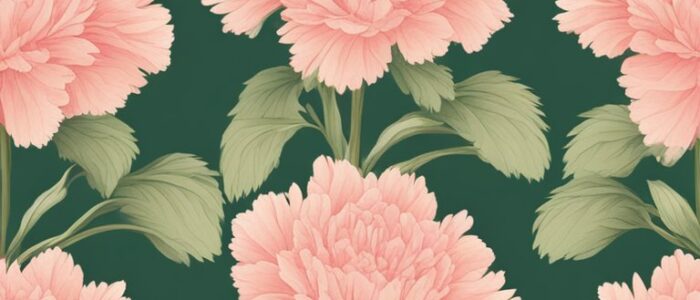 vintage carnation flowers aesthetic background illustration 4