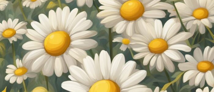 vintage daisy flower aesthetic background illustration 4