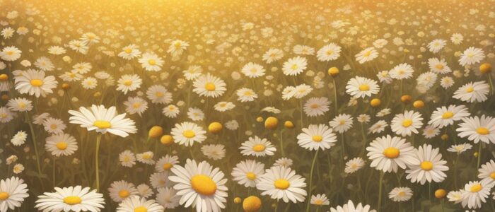 vintage daisy flower aesthetic background illustration 5