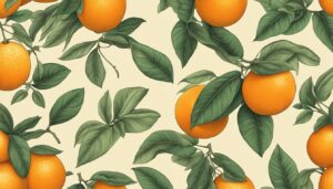 vintage orange fruit pattern background illustration 1