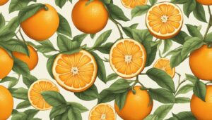 vintage orange fruit pattern background illustration 2