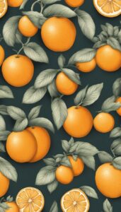 vintage orange fruit pattern background illustration 8