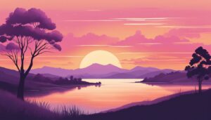 vintage retro sunset aesthetic background wallpaper illustration 1