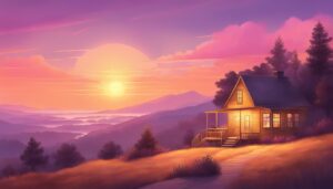 vintage retro sunset aesthetic background wallpaper illustration 2