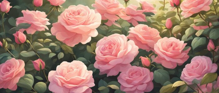 vintage roses aesthetic background illustration 1