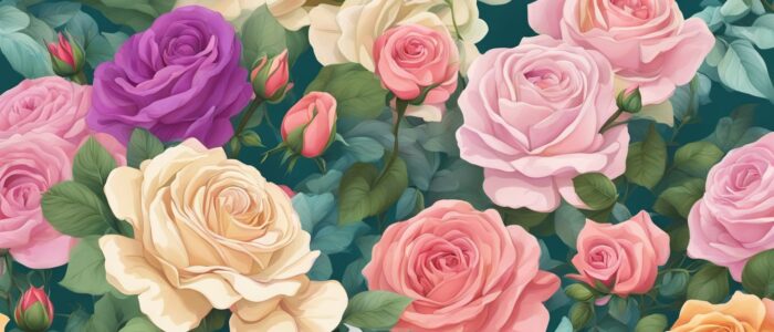 vintage roses aesthetic background illustration 6