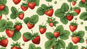 vintage strawberry pattern background aesthetic illustration 1