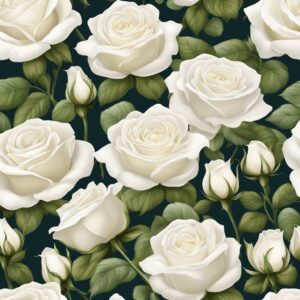 white roses aesthetic background illustration 5
