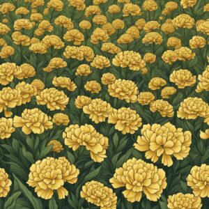 yellow carnation flowers aesthetic background illustration 4