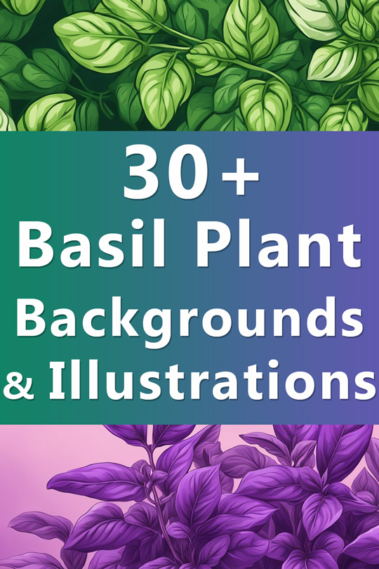 Basil Plant Backgrounds, Wallpapers, Illustrations