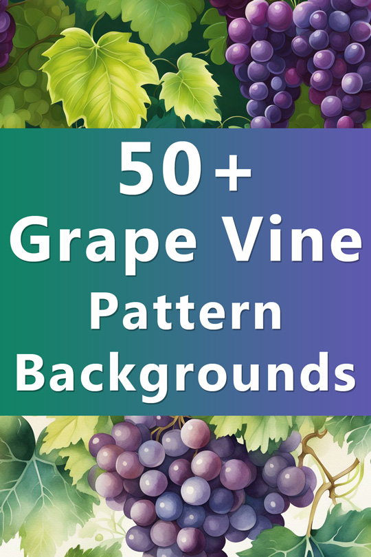 Grape Vine Pattern Background Illustrations