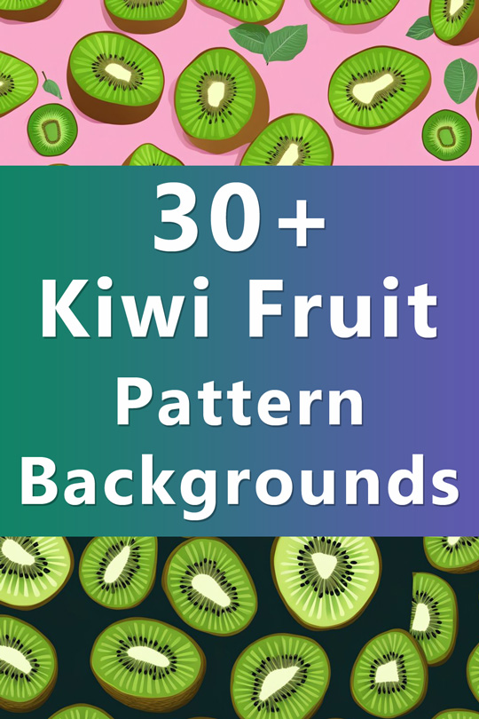 Kiwi Fruit Pattern Background Illustrations