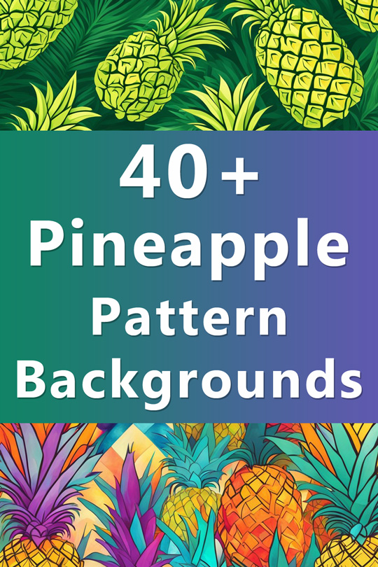 Pineapple Fruit Pattern Background Illustrations