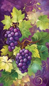 art grape vine pattern background wallpaper illustration 2