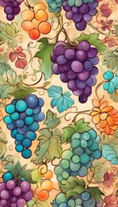 art grape vine pattern background wallpaper illustration 4