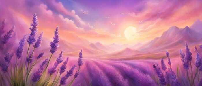 art lavender plants flowers background wallpaper aesthetic illustration 1