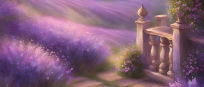 art lavender plants flowers background wallpaper aesthetic illustration 3