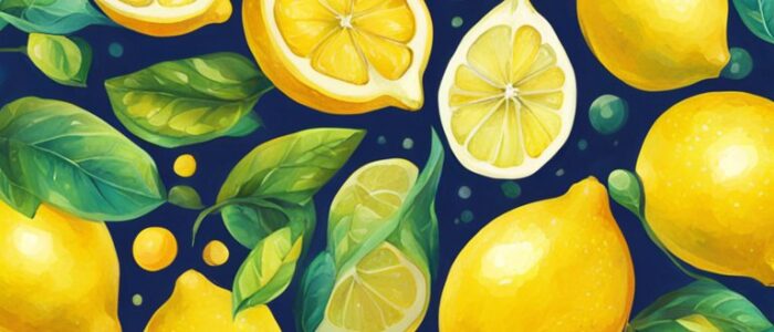 art lemon pattern background illustration 4