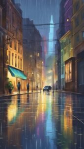 art rain background wallpaper aesthetic illustration 3