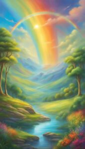 art rainbow background wallpaper aesthetic illustration 3