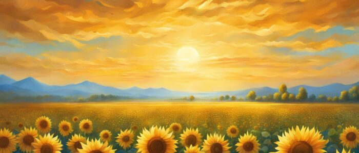 art sunflower background illustration aesthetic 1