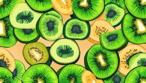 artistic kiwi fruit pattern background illustration aesthetic wallpaper 1