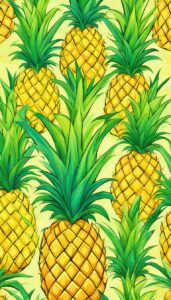 artistic pineapple ananas fruit pattern background aesthetic illustration wallpaper 3