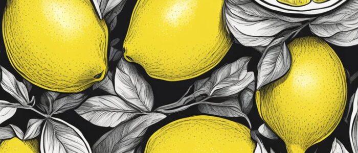 black and white monochrome lemon pattern background illustration 2