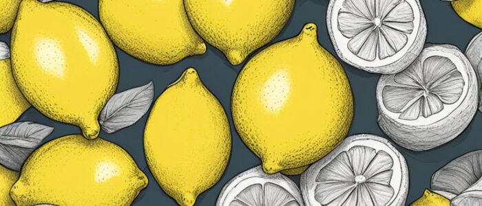 black and white monochrome lemon pattern background illustration 4