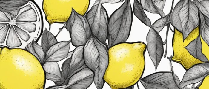 black and white monochrome lemon pattern background illustration 5